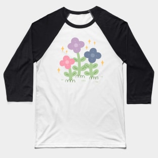 Bisexual Pride Flowers Baseball T-Shirt